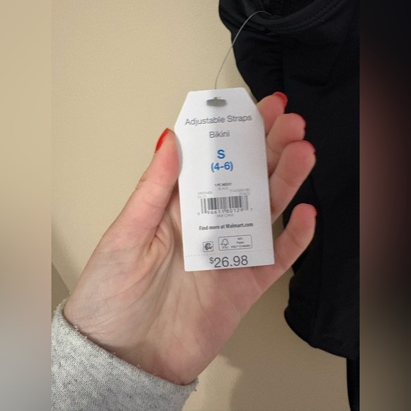 Time and Tru Black Ruffle One-Piece Swimsuit size S NWTs - Picture 7 of 8